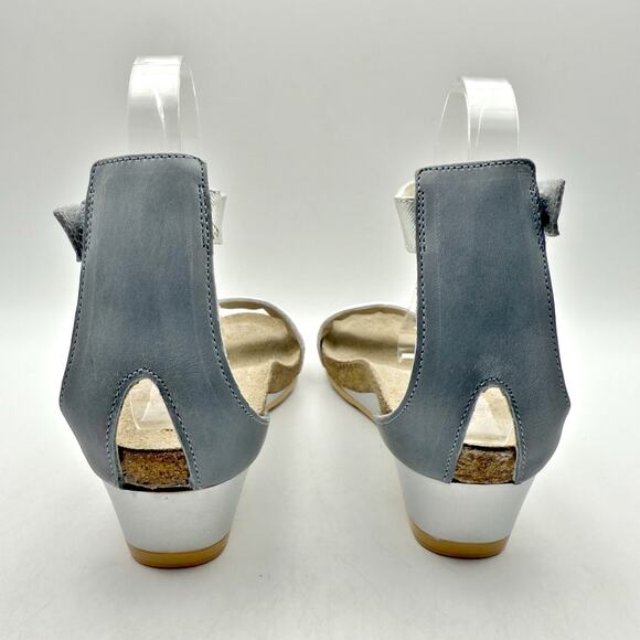 NAOT Womens Pixie Sandal EU 39 US 8 White Silver Leather EUC - Picture 9 of 15